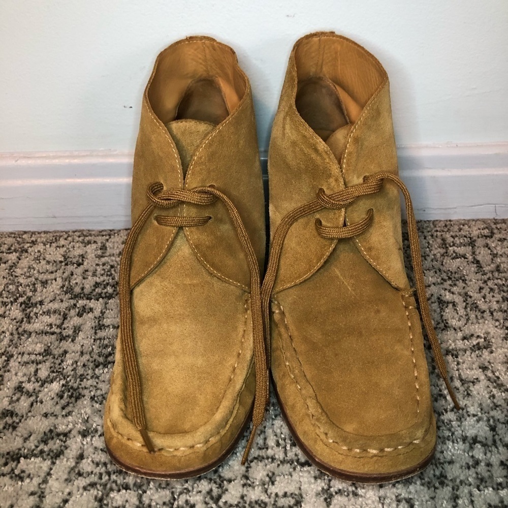 Micheal Kors Leather Sofia Laced-Up All Leather Brown Wedges Size 9